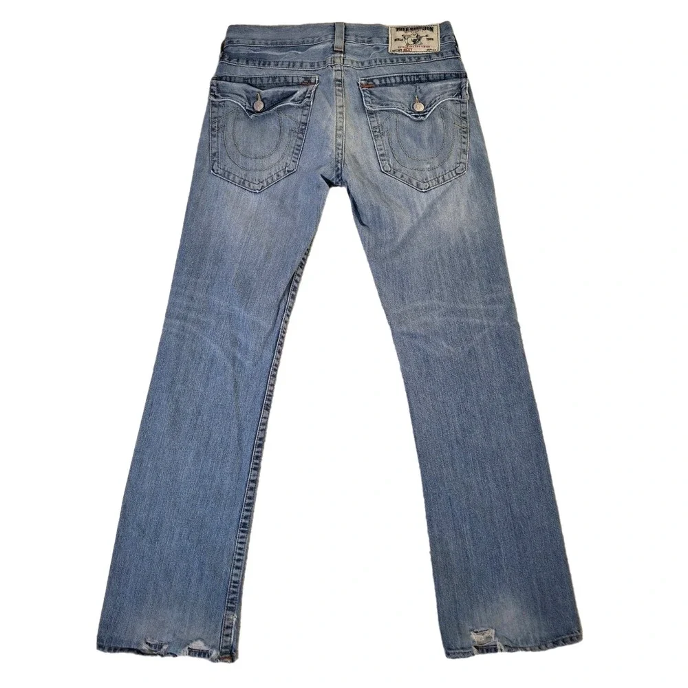 True Religion Jeans Men's 33* (34x34) Ricky Relaxed Straight Distressed Made USA